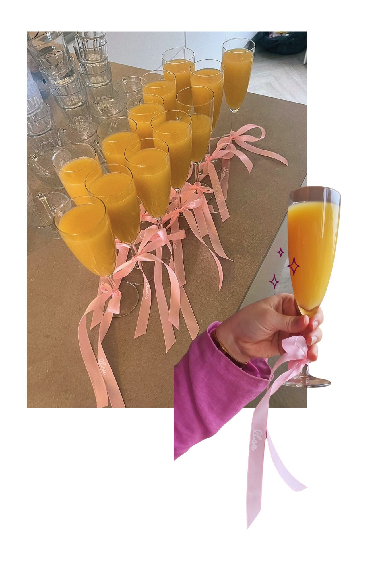 Gepersonaliseerde naamlintjes voor een babyshower