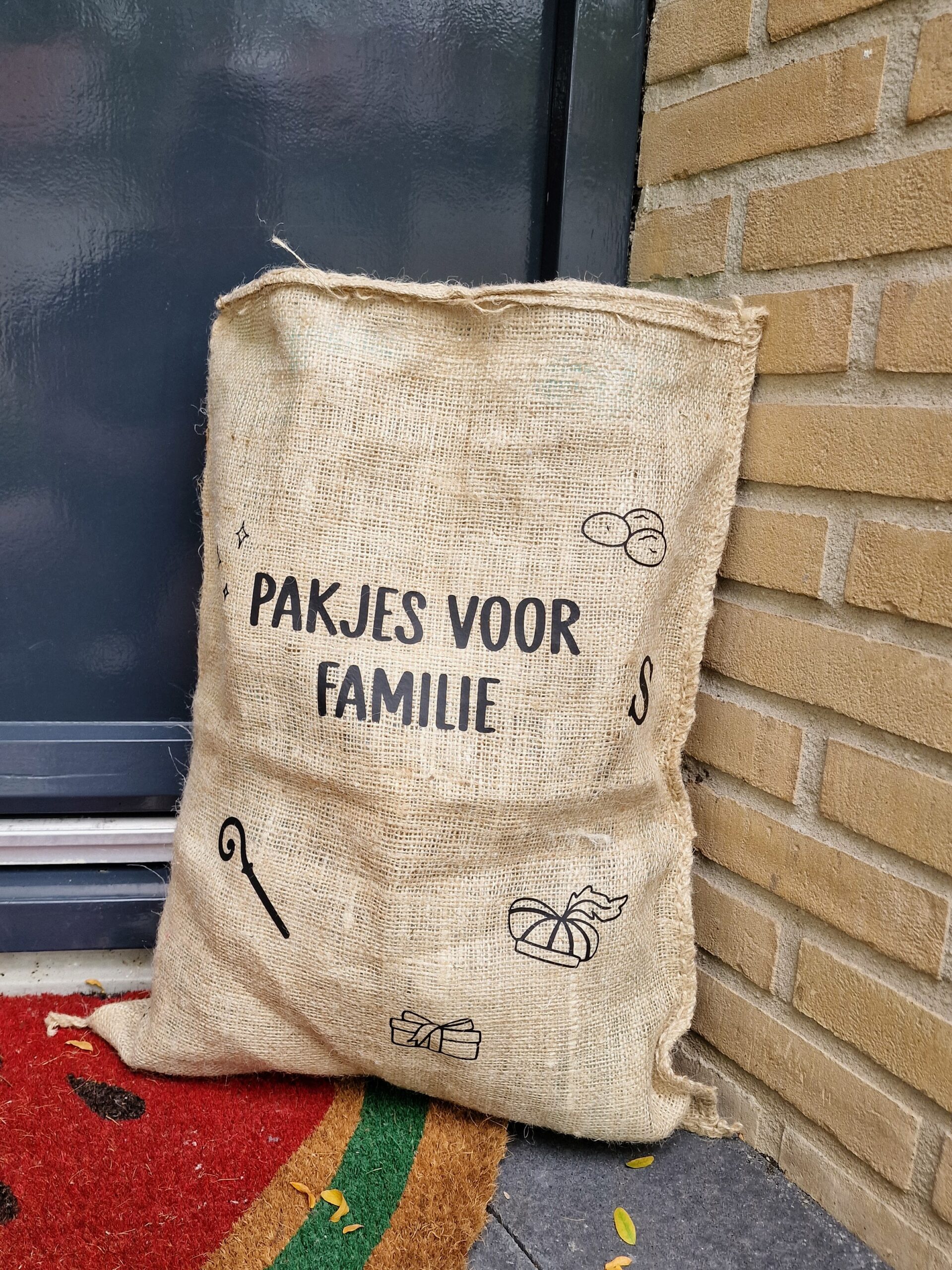 Gepersonaliseerde jutezak voor Pakjesavond
