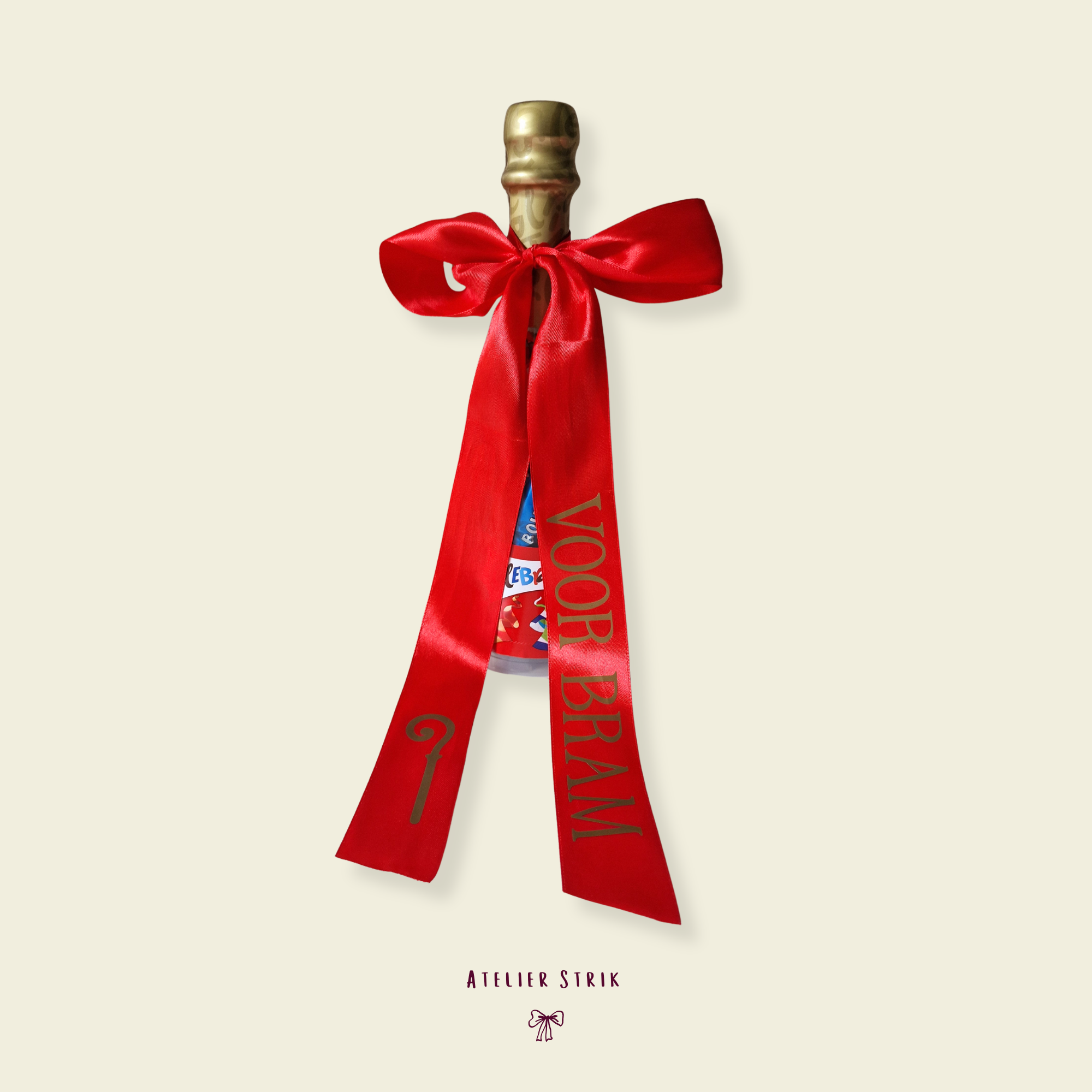Bottle Bow in Sinterklaas thema